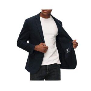 NEW PJ PAUL JONES Men's Casual Knit Blazer One Button Sport Coat Navy Blue S